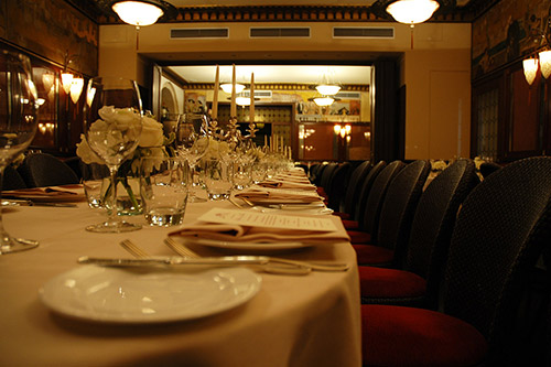 Sala Fenice addobbata a festa